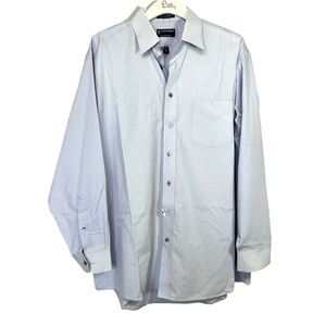 Stafford Performance The Super Shirt Dress Shirt Classic Fit Neck Size 17.5